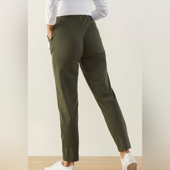 ADAY Moss Green Straight-Leg Pants